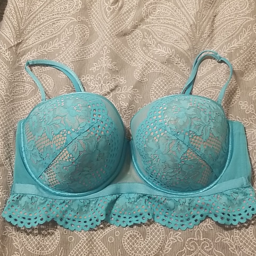 Turquoise Lace Bra